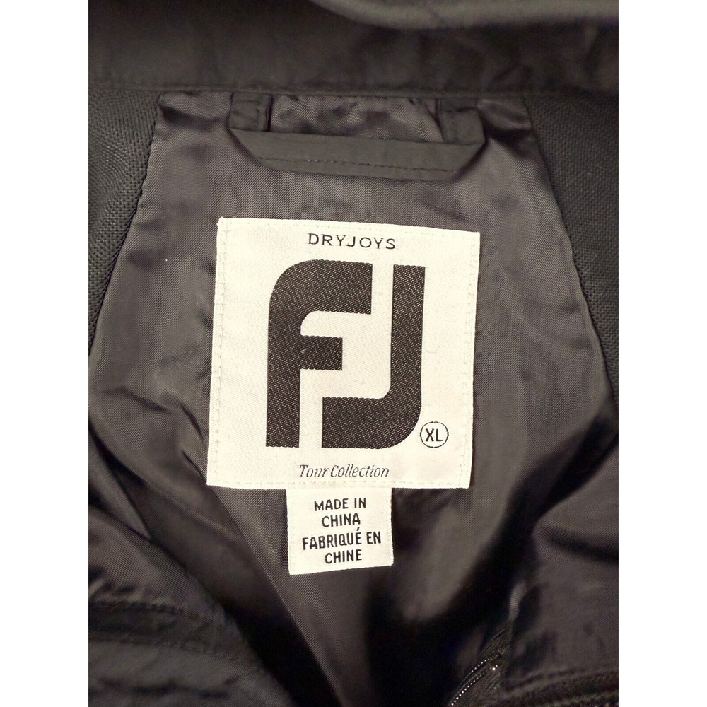 FootJoy DryJoys Tour Collection Jacket Men's XL Black Windbreaker Golf Full Zip - Picture 7 of 15